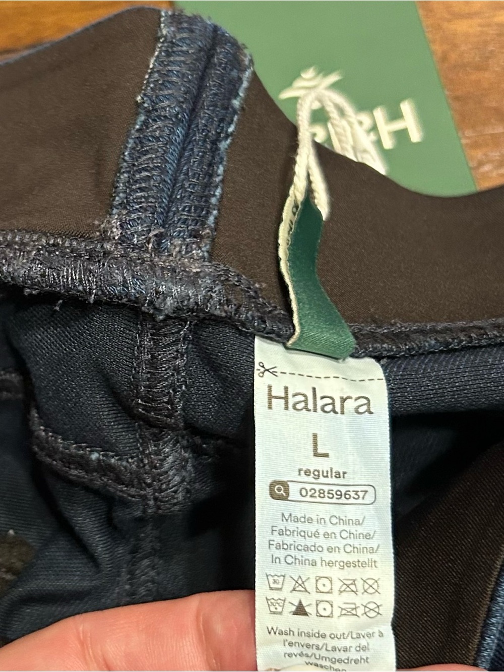 Halara Wide Leg Jeans Size Large Dark Wash Stretch High Rise NEW With Tags - Picture 5 of 9